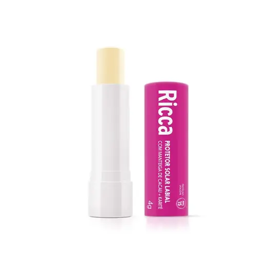 Hidratante Labial Ricca com manteiga de cacau e manteiga de karité Com 4,5 g