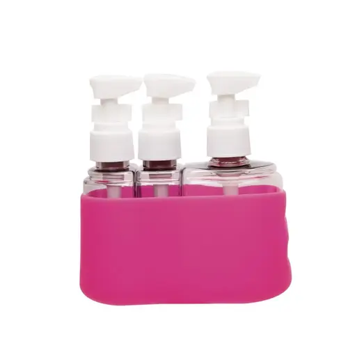 Conjunto de viagem Ricca case com 3 frascos Com 3 unidades