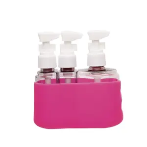 Conjunto de viagem Ricca case com 3 frascos Com 3 unidades
