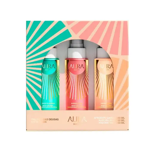 KIT AURA BODY SPLASH TRILOGIA DAS DEUSAS 3X60ML