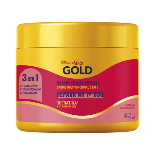 Creme de Tratamento Niely Queratina Reconstrução Com 430 g
