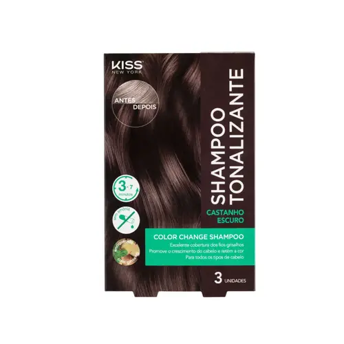 SHAMPOO COLOR CHANGE KISS NEW YORK CASTANHO MEDIO