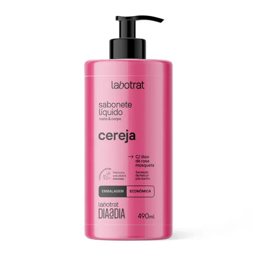 Sabonete Líquido Labotrat Dia a Dia Cereja Com 490 ml