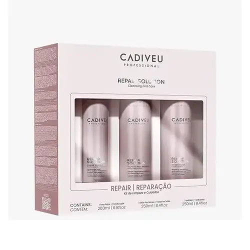 Kit de Tratamento Capilar Cadiveu Professional Repair Solution 3 produtos Com 3 unidades