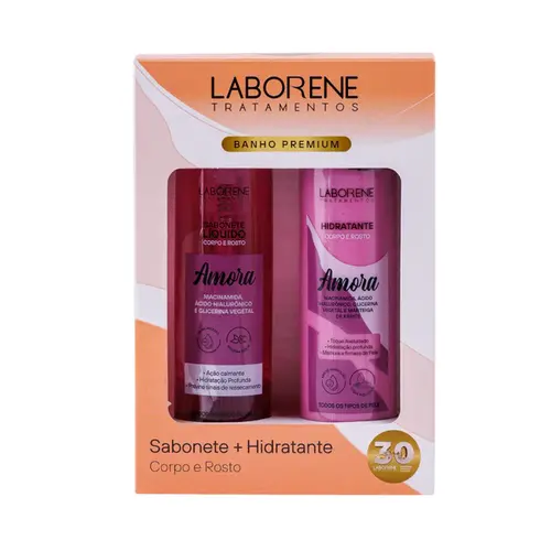 Kit de sabonete e Hidratante Laborene Amora Com 2 unidades