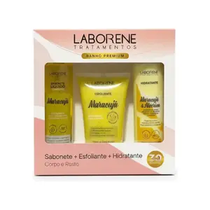 Kit de Sabonete Esfoliante Hidratante Laborene Maracujá Com 3 unidades