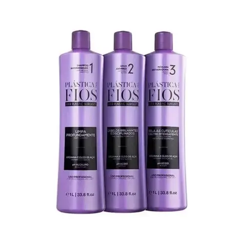 Kit Plástica dos Fios Selagem Cadiveu Com 3 unidades de 1000 ml