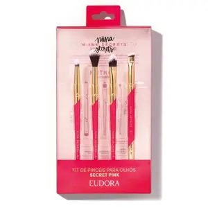 KIT PINCEIS NIINA SECRETS PARA OLHOS PINK