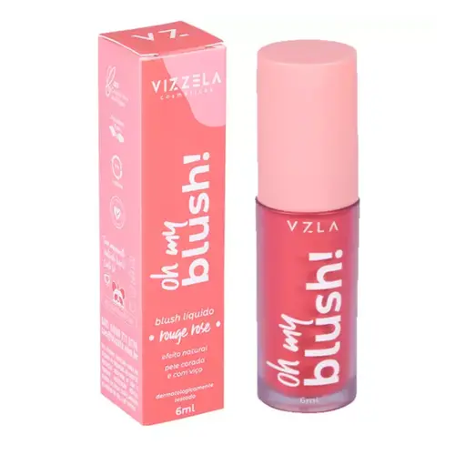 BLUSH LIQUIDO VIZZELA ROUGE ROSE COR 03