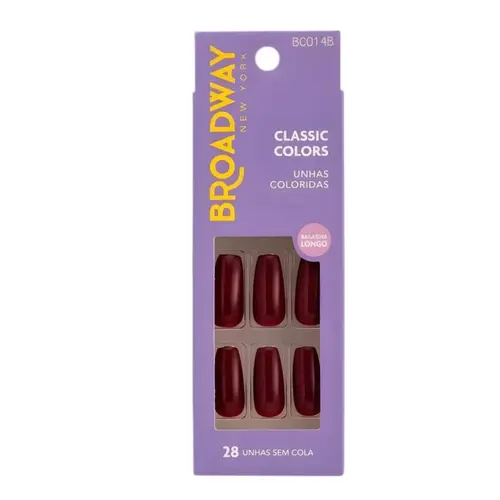 UNHAS COLORS KISS CLASSIC BROADWAY NAILS BORDEAUX