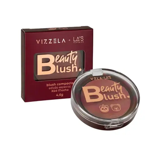 Blush Compacto Vizzela Red Mocha Com 1 unidade