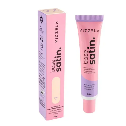 Base Líquida Vizzela Satin cor 03 Com 1 unidade