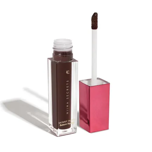 Batom Líquido Niina Secrets Skinny Matte marrom Lírio Com 5 ml