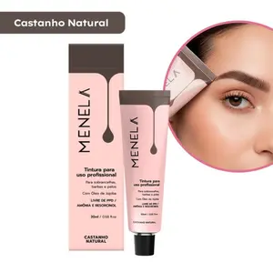 Tintura para sobrancelha Menela Castanho Natural Com 20 ml