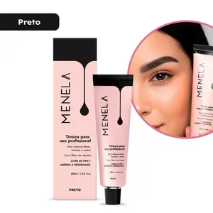 Tintura para sobrancelha Menela Henna Preto Com 20 ml