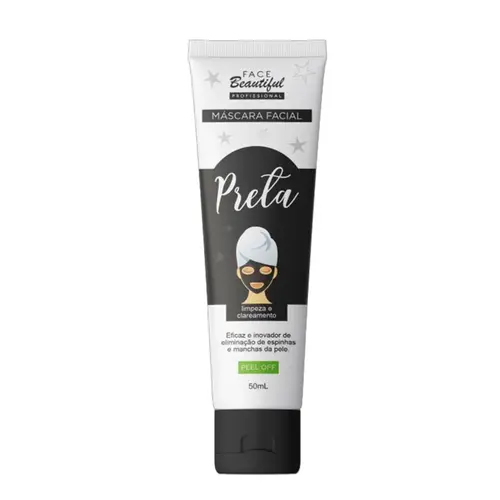 Máscara Facial Face Beautiful Argila preta Com 50 ml