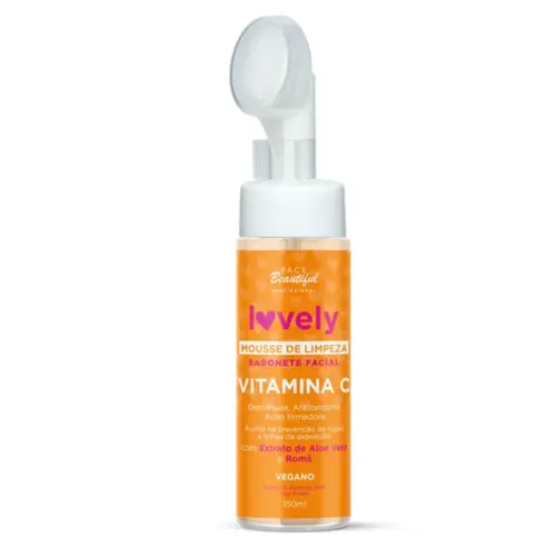 Mousse de Limpeza Facial Face Beautiful Vitamina C Com 150 ml