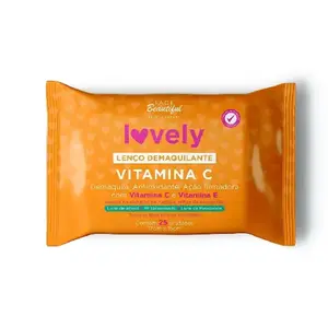 Lenço Demaquilante Face Beautiful Vitamina C Com 25 unidades