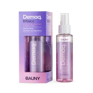 Demaquilante bifásico Bauny enriquecido com niacinamida e extrato de melancia Com 100 ml