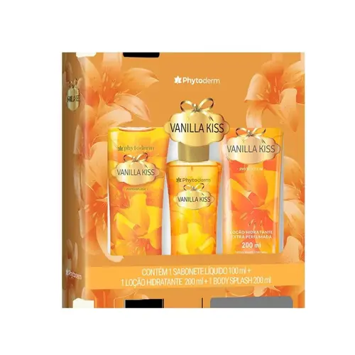 KIT PHYTO VANILLA DEO 200ML+HIDRAT 200ML+SAB LIQ 100ML