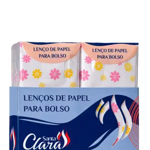 LENÇO DE PAPEL SANTA CLARA P/ BOLSO 10UND