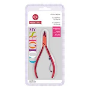 Alicate de cutícula Mundial My Colors 577 CL aço carbono acabamento colorido cabo antideslizante texturizado Com 1 unida