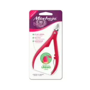 Alicate para Cutículas Merheje Basic Vermelho Perolado Com 1 unidade