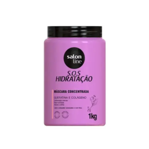 Máscara de Hidratação Salon Line SOS Hidratação Proteína do Ovo Com 1kg