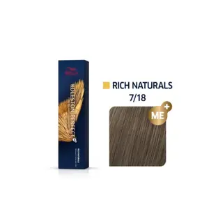 Coloração Wella Professionals Koleston Perfect Me+ 7/18 Rich Naturals Com 60 ml