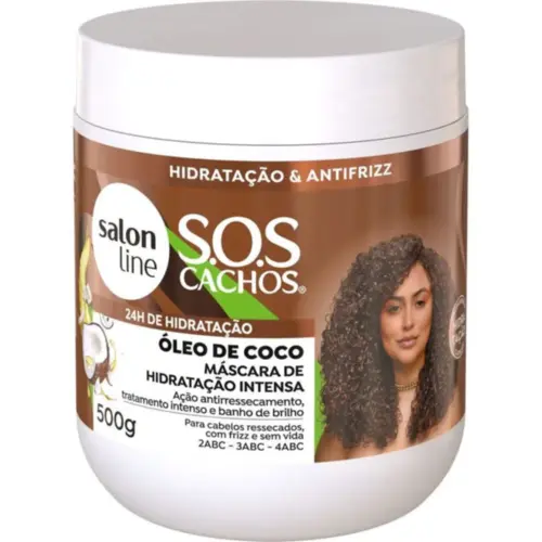 Máscara de Hidratação Intensa Salon Line SOS Cachos Coco Com 500 g