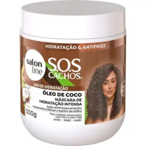 Máscara de Hidratação Intensa Salon Line SOS Cachos Coco Com 500 g