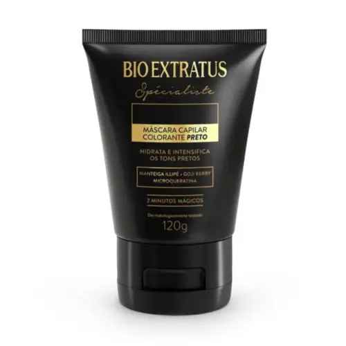 Máscara colorante Bio Extratus preta Com 120 g