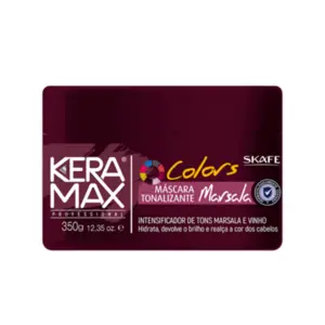 Máscara tonalizante marsala Skafe Com 350 g