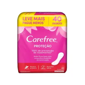 Absorvente Carefree Neutralize Sem Perfume com 40 unidades