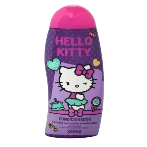 Condicionador Hello Kitty Betulla Cosméticos Cabelos Cacheados e Ondulados Com 260 ml