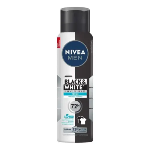 Desodorante Aerossol Nivea Men Invisible Black Fresh 150ml
