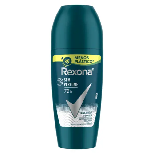 Antitranspirante Roll On Rexona Masculino Sem Perfume Com 50 ml