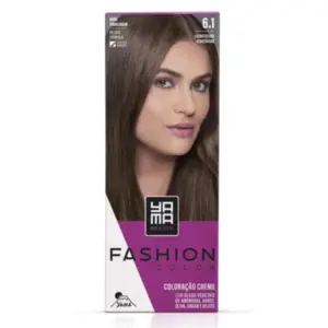Coloração Yamá Fashion 6.1 Louro Escuro Acinzentado Com 60g