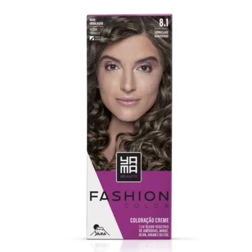 Coloração Yamá Fashion 8.1 Louro Claro Acinzentado Com 60 g