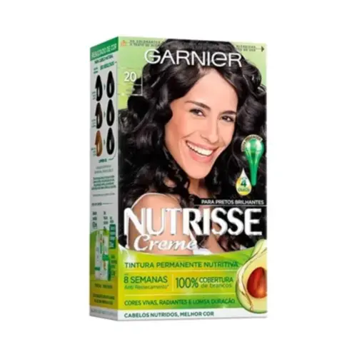Coloração L'Oréal Paris Nutrisse Creme 20 Preto Absoluto Com 1 unidade