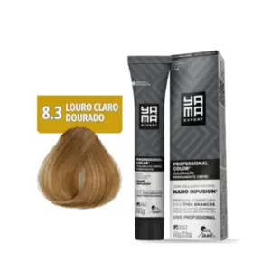 Coloração Yamá Professional Color 3D nº 8.3 Louro Claro Dourado Com 60 g