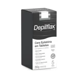 Cera Depilatória em tablete Depilflax Negra Com 250 g