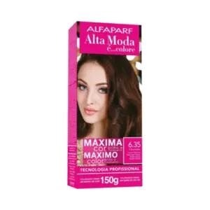 Coloração Alta Moda 6.35 Louro Escuro Dourado Acaju Com 150 g