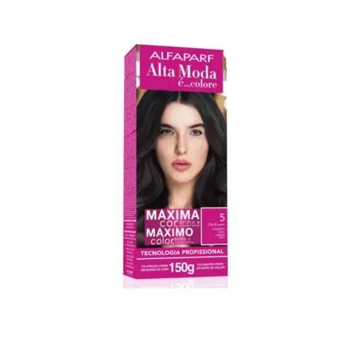 Coloração Alta Moda Delly Kosmetic 5 Castanho Claro Com 150 g