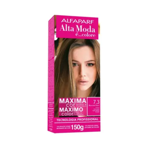 Coloração Alta Moda 7.3 Louro Dourado Com 150 g