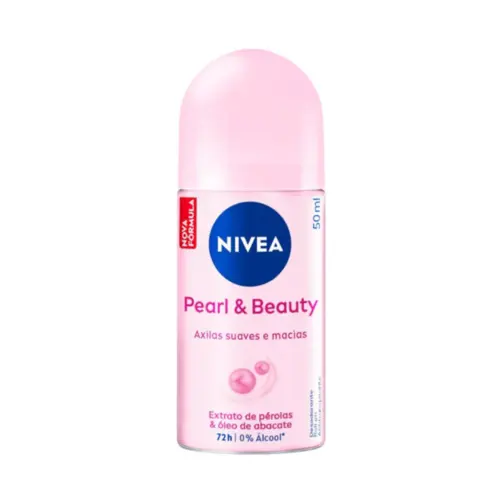 Desodorante Roll On Nivea Pearl e Beauty Feminino 50ml