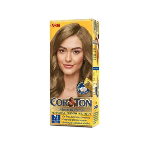 Coloração Cor & Ton Medio Louro Cinza Medio 7.1