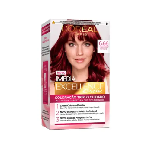 Coloração Imedia Vermelho Acetinado 6.66