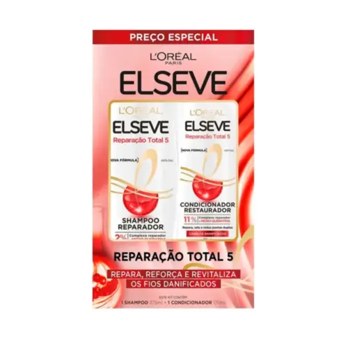 Kit Elseve Hydra DetoxReparacao Total 5 Shampoo 375ml+Condicionador 170ml