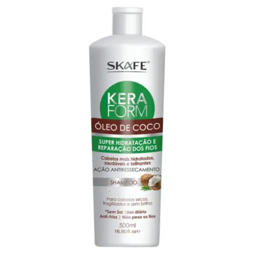 Shampoo Capilar Skafe 100% vegetal para todos os tipos de Cabelo Com 500 ml